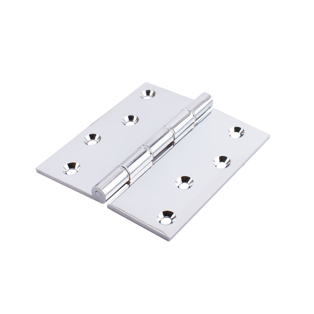 4 Inch (102 x 102mm) Lacquered Projection Hinge - Polished Chrome (Sold in Pairs)